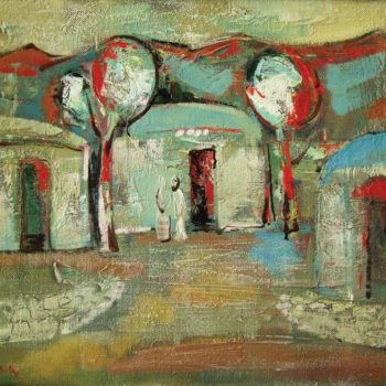 село хм 47х54 1995 350x350 - Заброшенное село, х.м., 47х54, 1995