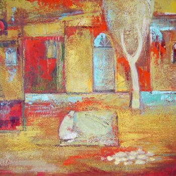 дворик хм 50х60 00 350x350 - Карабахский дворик, х.м., 50х60, 2000