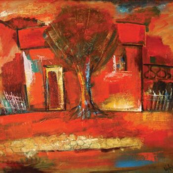 пейзаж хм 100х116 2003 350x350 - Red landscape, oil on canvas, 100x116 2003