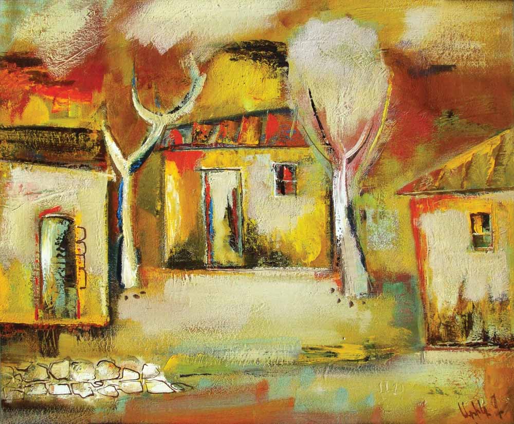 пейзаж хм 65х81 1996 2 - Country scene, 65х81, oil on canvas, 1996