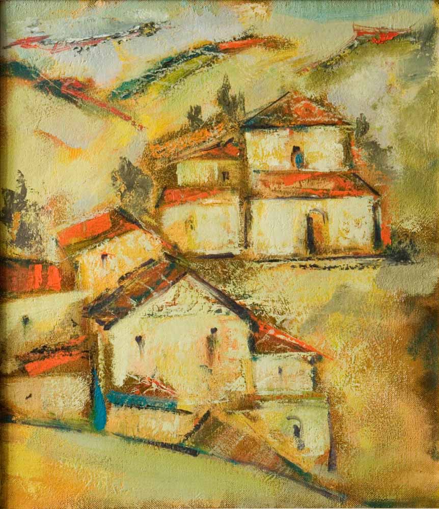 Гулухан 2002 2009 хм 63х54 1 - Gulukhan village, 63х54, oil on canvas, 2002-2009