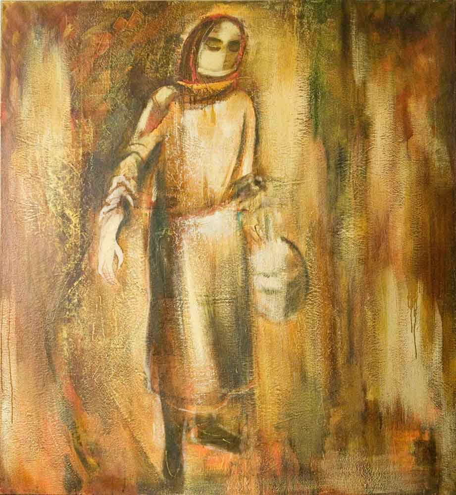 роднику 2007 хм 120х110 1 - To the spring, 120х110, oil on canvas, 2007