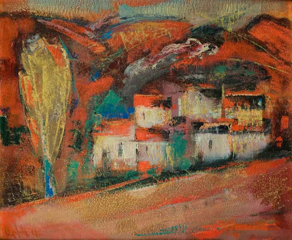 хм 50х60 2001 2 - Landscape, oil on canvas, 2001