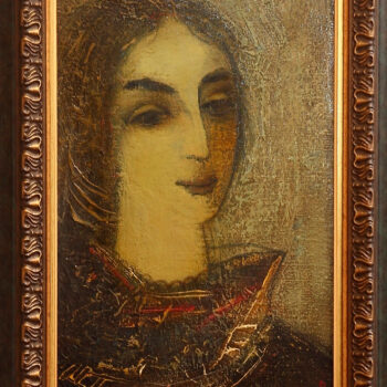 портрет 1982 хм 5 350x350 - Woman's portrait, 50х30, oil on canvas, 1982
