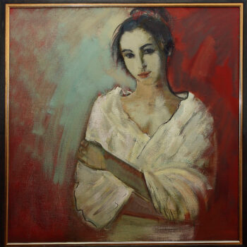 портрет 1 2 350x350 - Unfinished portrait. Irina, 85х85, oil on canvas, 2016